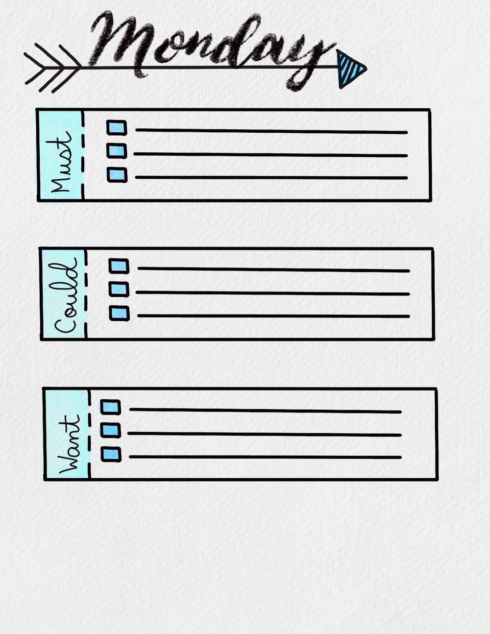 Daily and To Do List Template - image 2 - student project