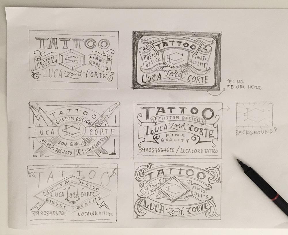 Tattoo Business Card - image 4 - student project