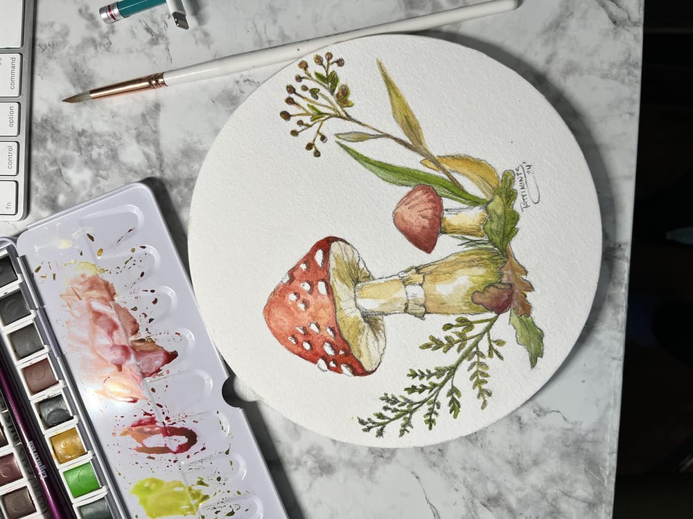 Woodland mushrooms- "Showyourart-Scholarship2024" - image 1 - student project