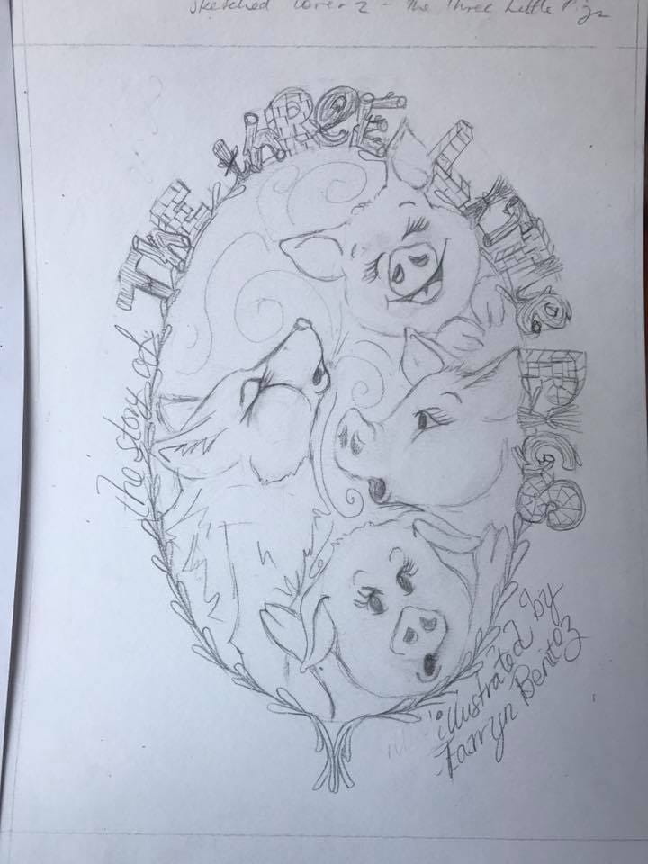 Three Little Pigs two sketches by Tarryn Benitez - image 3 - student project