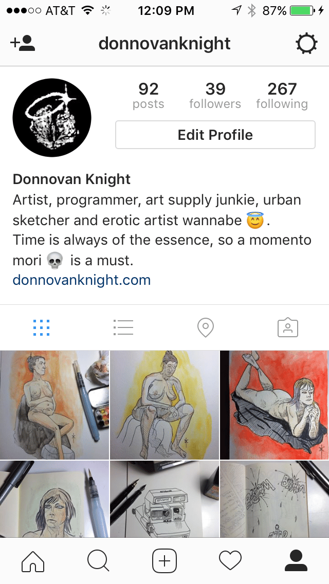 DonnovanKnight IG page (Artistic NSFW image attached) - image 1 - student project