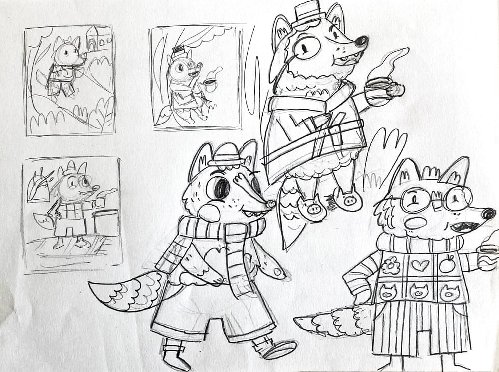 llustración con acuarela: Lobo Feroz - image 3 - student project