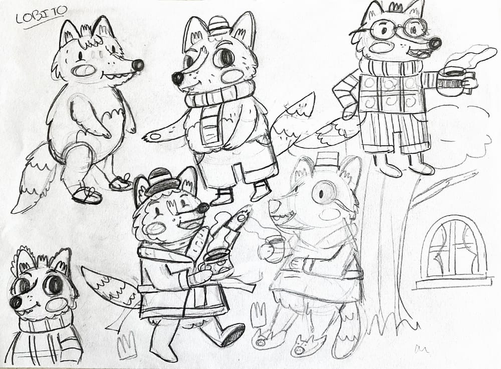 llustración con acuarela: Lobo Feroz - image 2 - student project