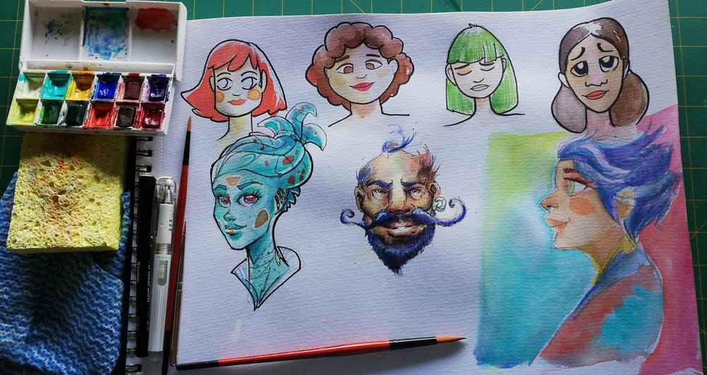 Warm up - Watercolor Techniques to Paint Skin Tones - image 4 - student project