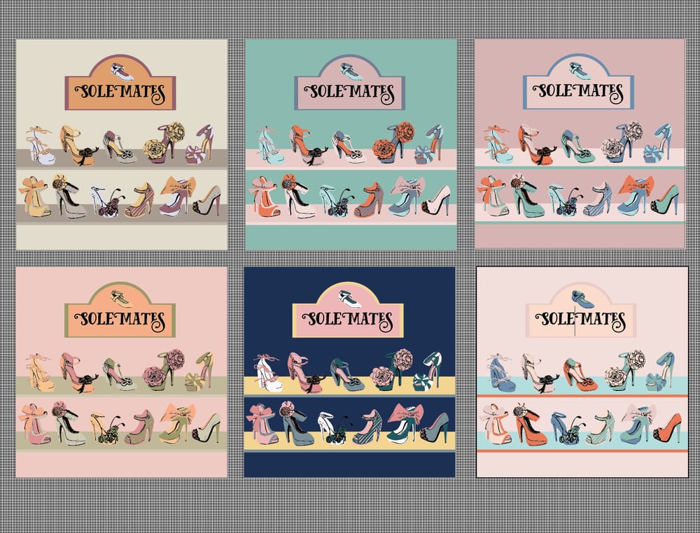 Repeating Retro-Style Shoe Pattern - image 5 - student project