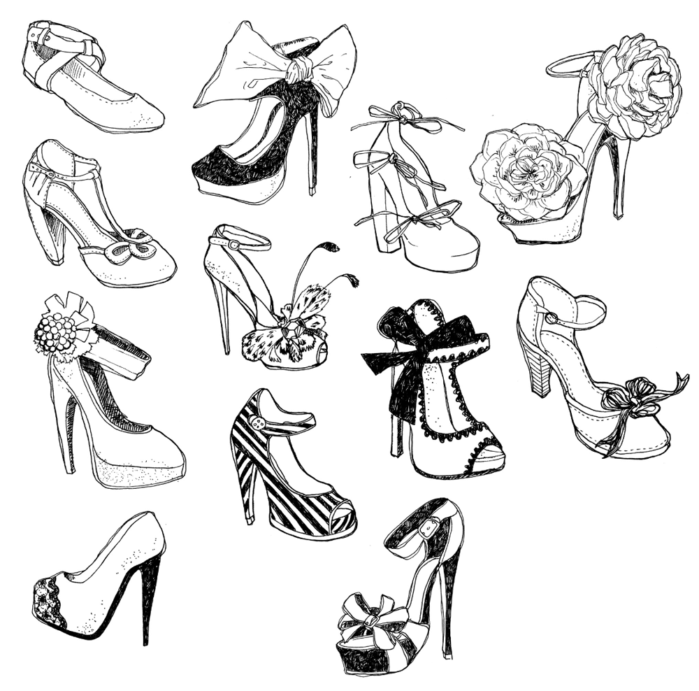Repeating Retro-Style Shoe Pattern - image 1 - student project