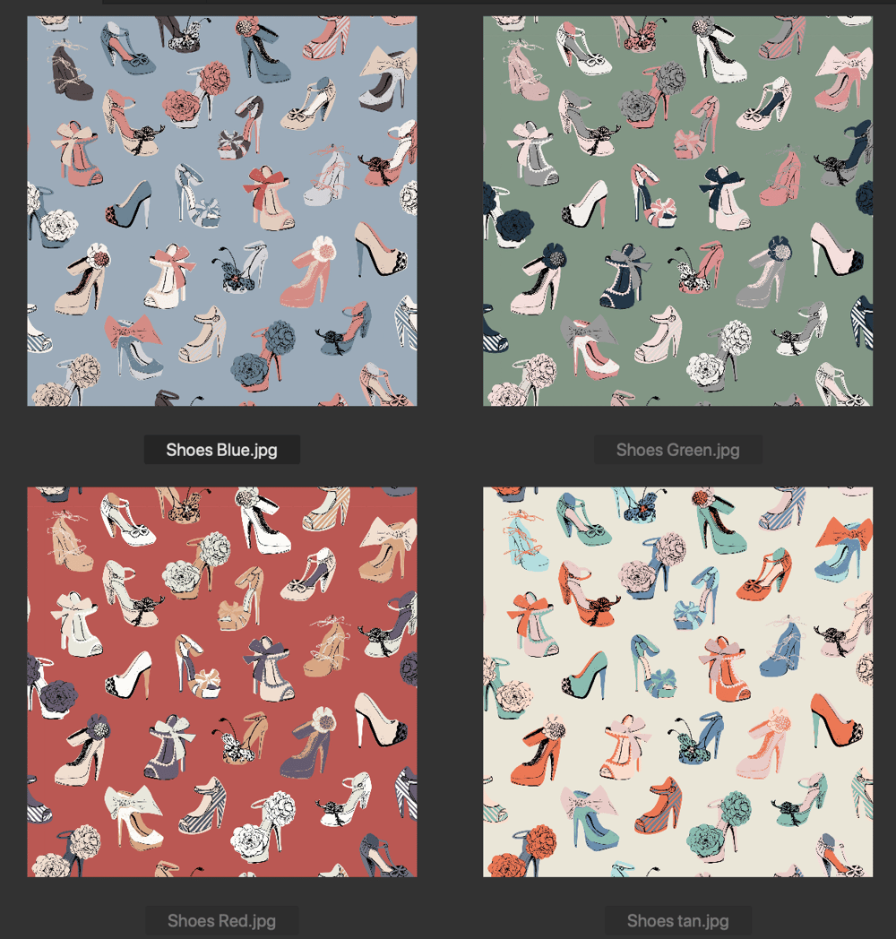 Repeating Retro-Style Shoe Pattern - image 3 - student project
