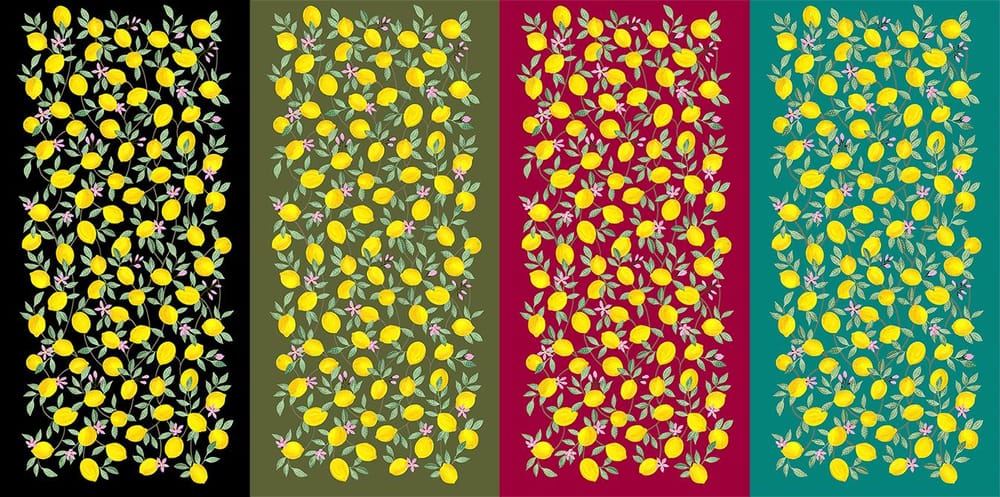 Gouache Lemons still life turned into digital pattern - image 4 - student project