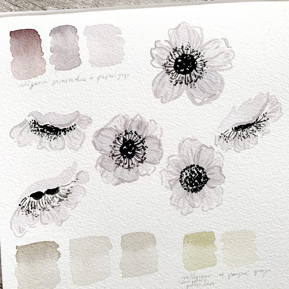 Pretty White Watercolour Florals - image 1 - student project