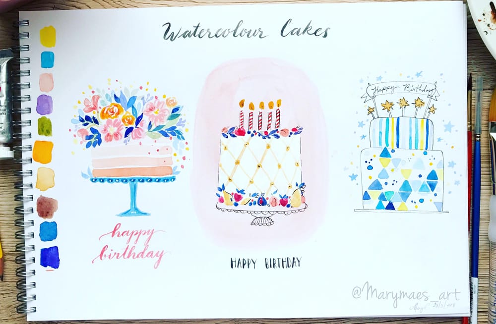 Birthday cakes 3 different styles - image 3 - student project