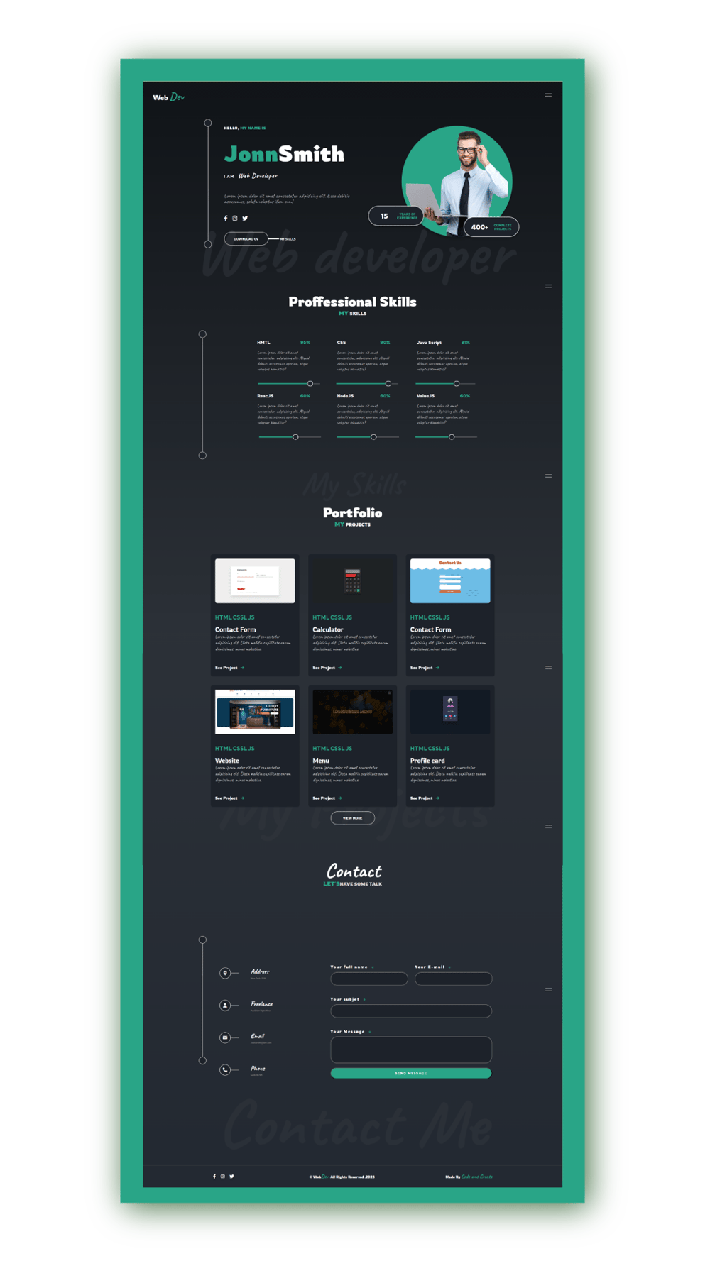 Web Developer Template - image 1 - student project