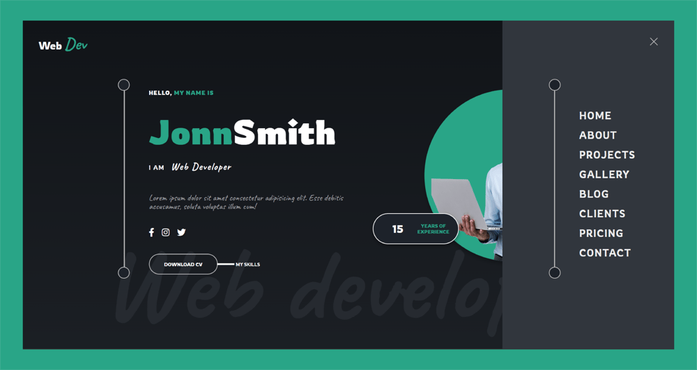 Web Developer Template - image 2 - student project