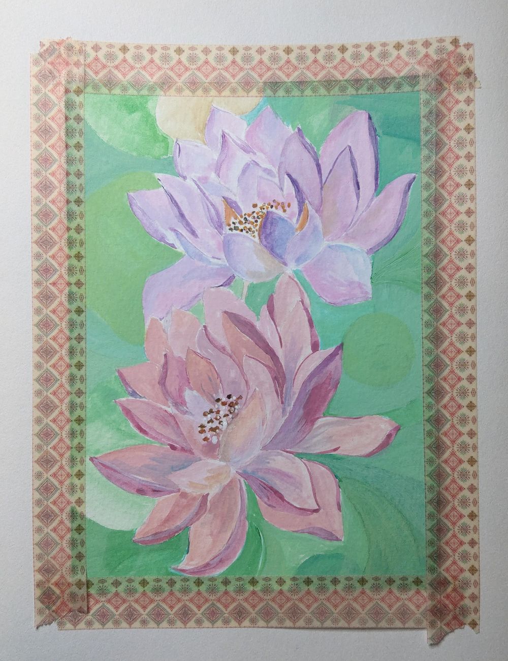 Botanical Illustration: Paint a Simple Indian Floral Pattern in Gouache - image 3 - student project