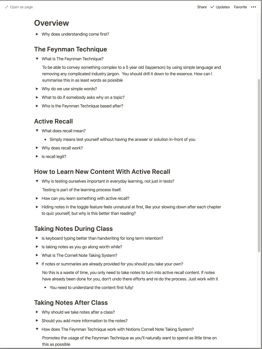 Notion Shared Notes (Duplicate for own use) - image 1 - student project