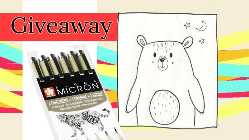 Giveaway Rules & Bear Drawing Class info