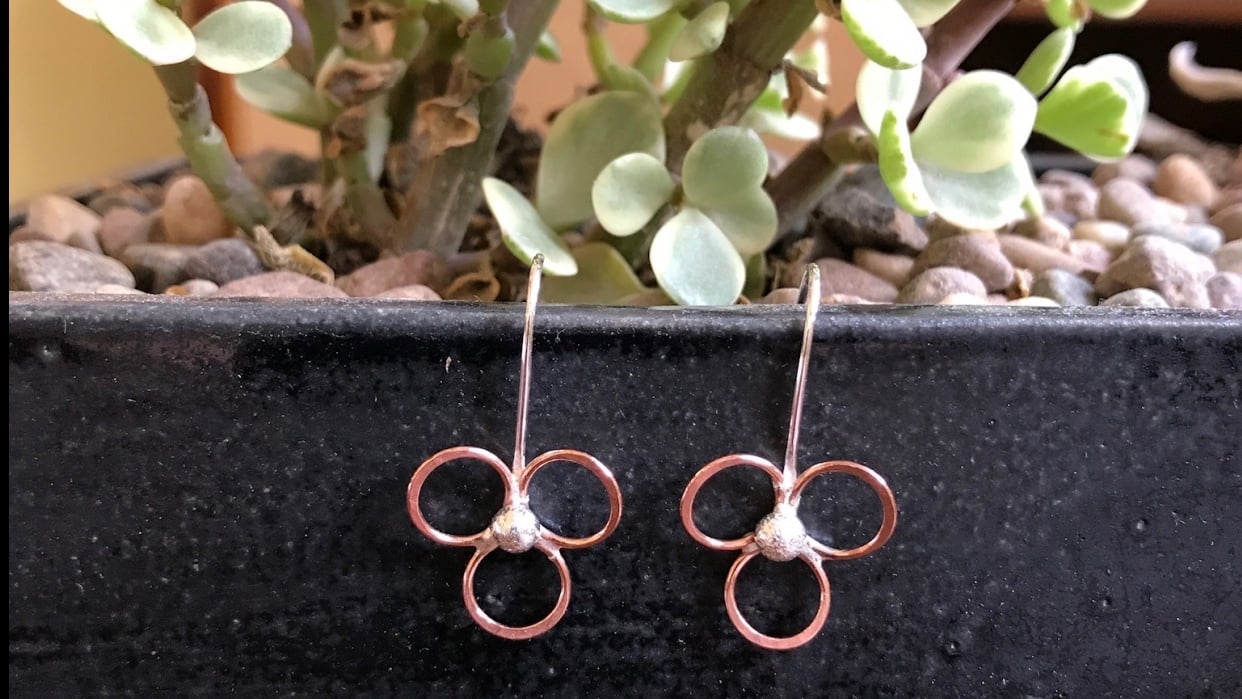 Orchid Earrings - student project
