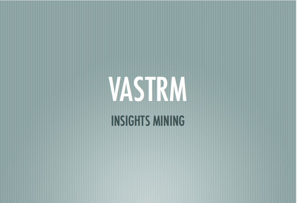 Vastrm Insights Mining - student project