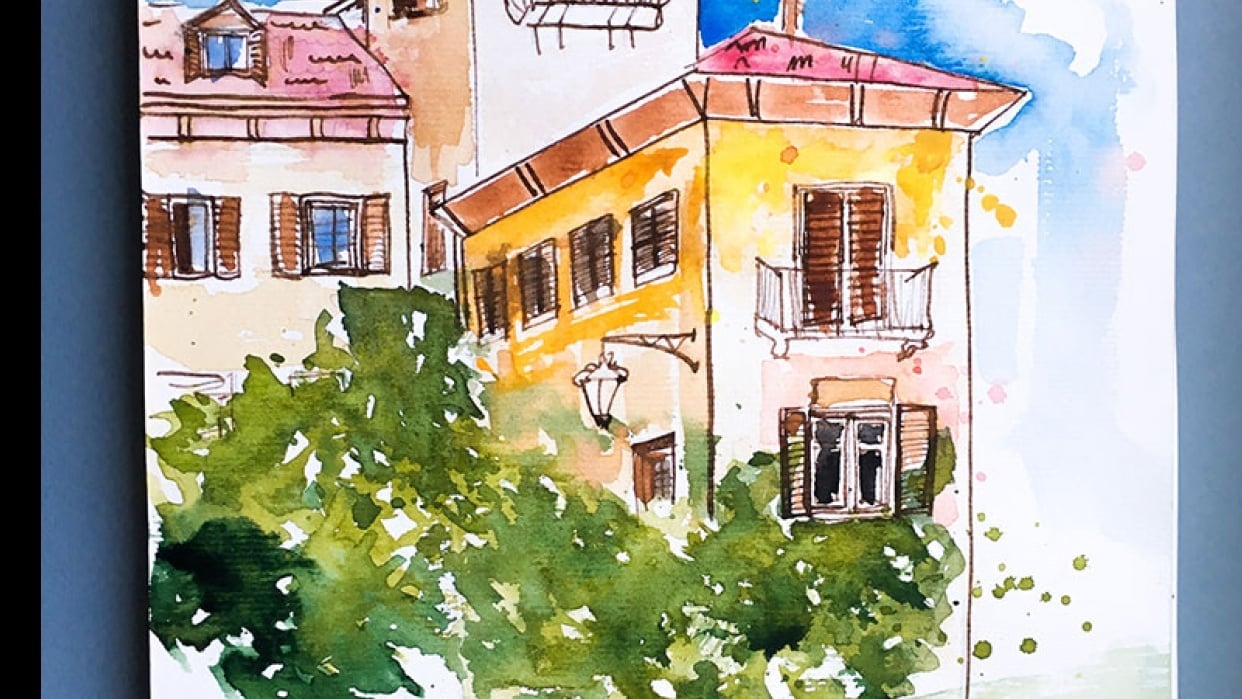 Urban sketching - student project