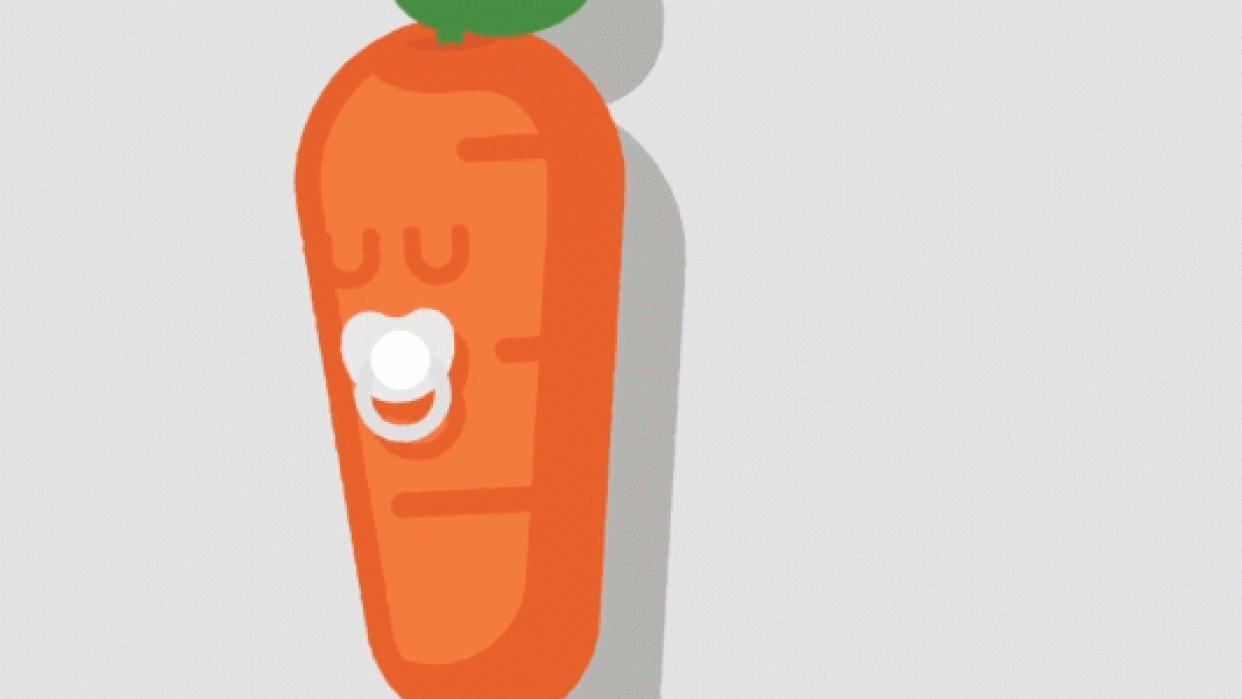 Bunch of baby carrots - student project