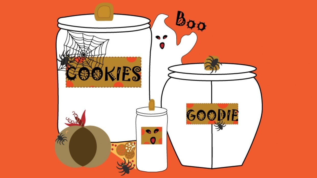 Halloween Cookie Jar  - student project