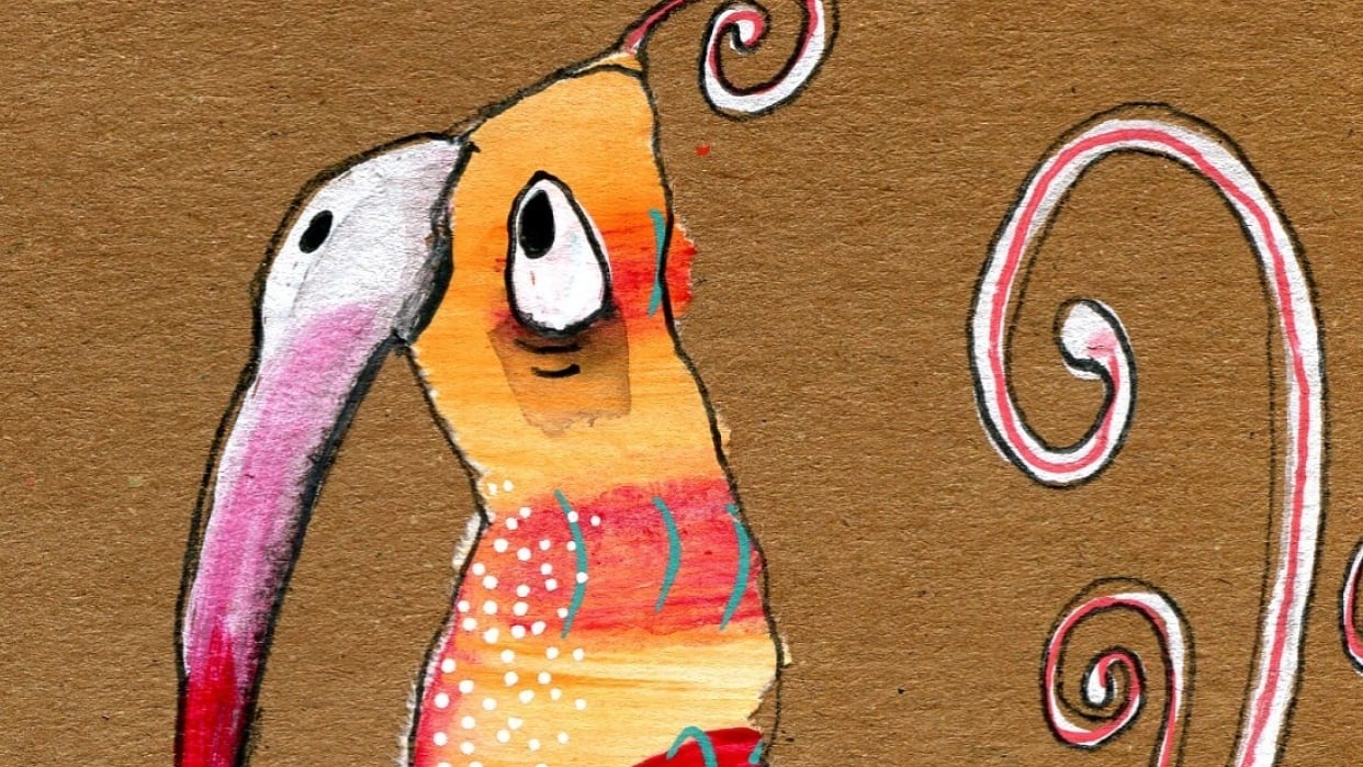 Birds in red and orange - student project