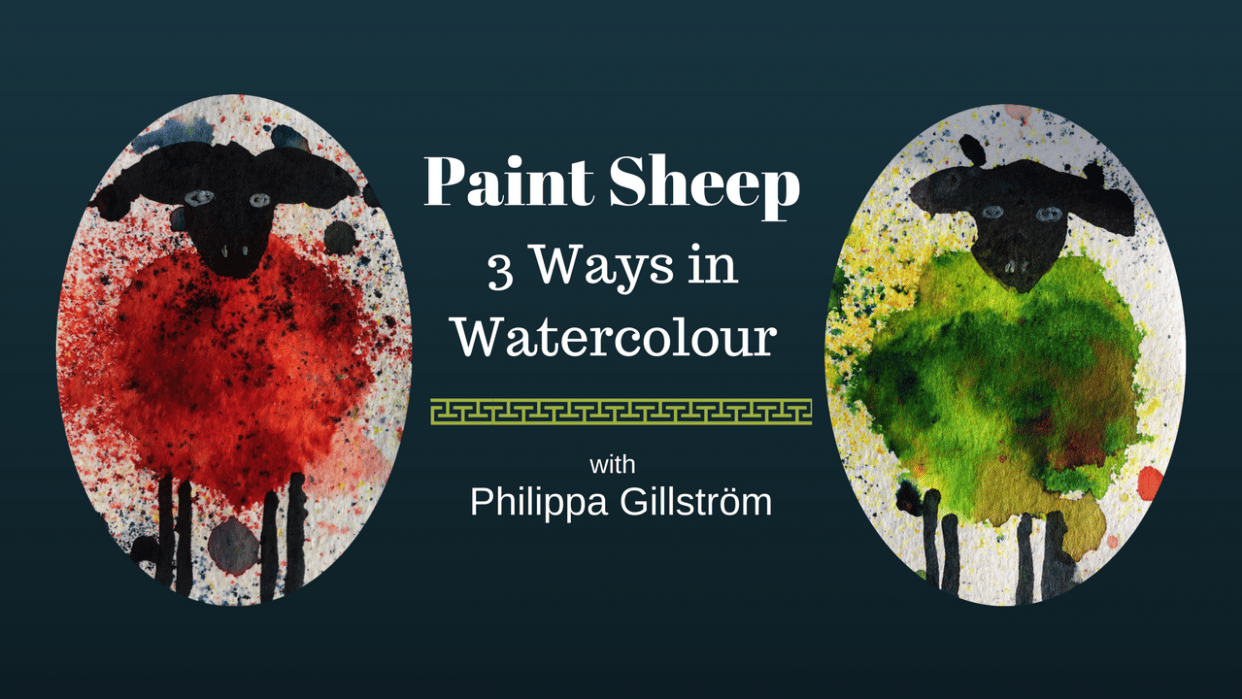 Paint Sheep 3 Ways in Watercolour Skillshare Student Project