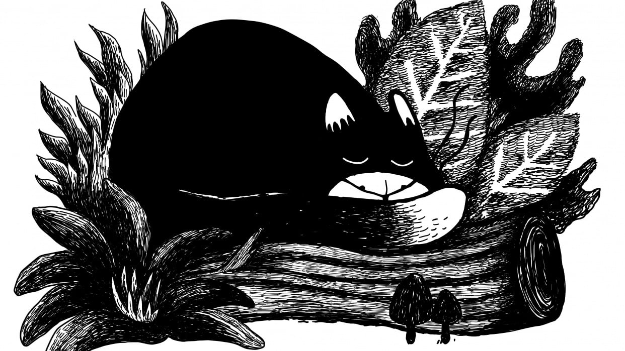 Sleepy Cat in the Jungle, inspired by Edward Gorey - student project