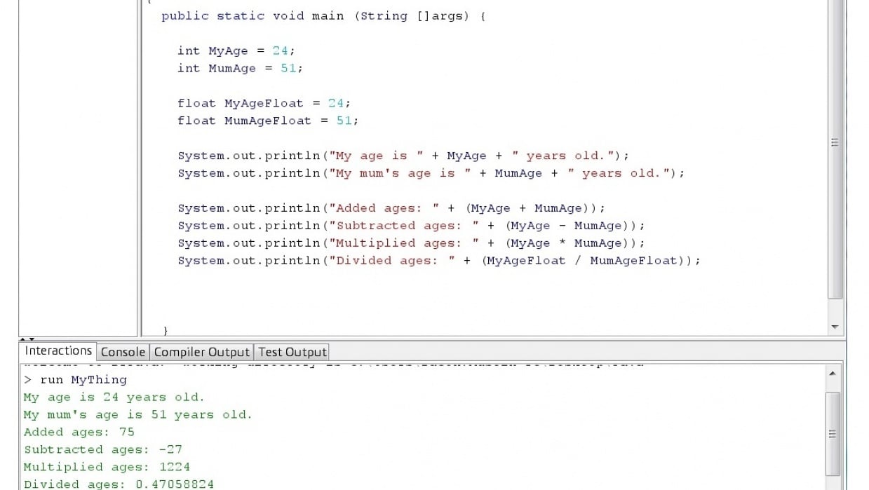 Age Calc - student project