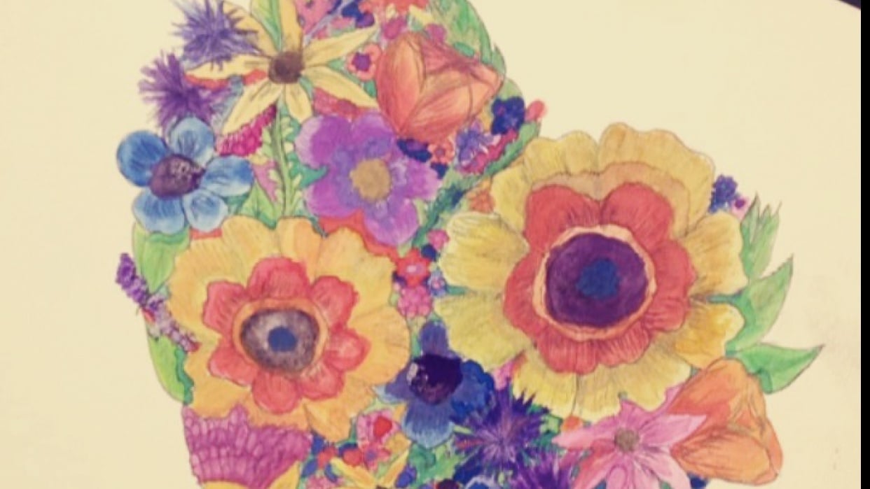 My floral heart - student project