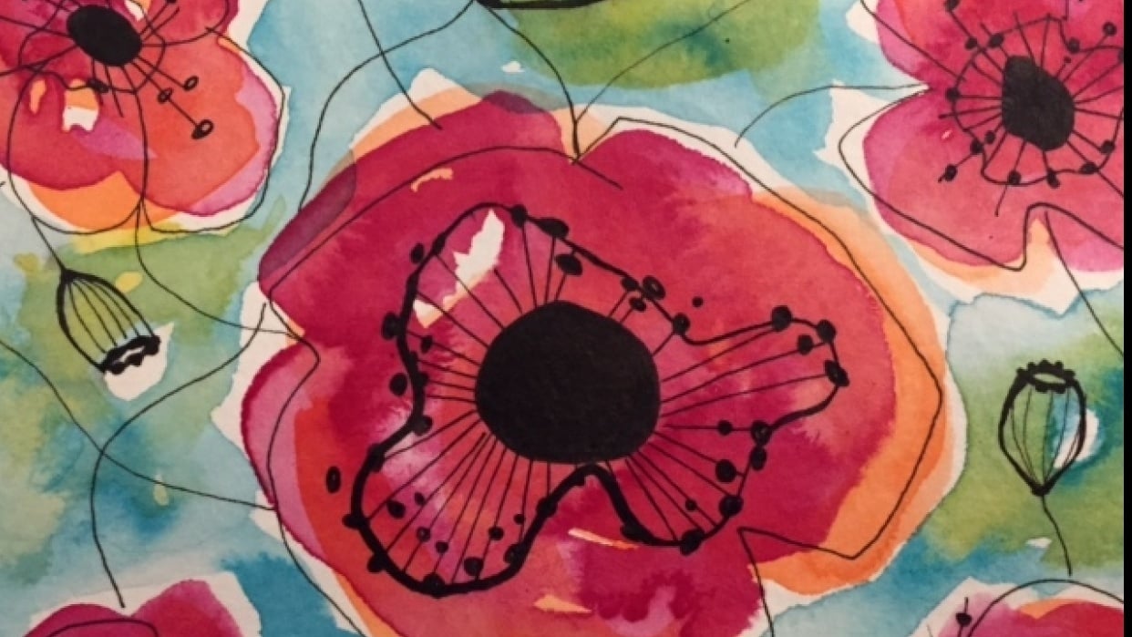 Watercolor Flowers Skillshare Student Project
