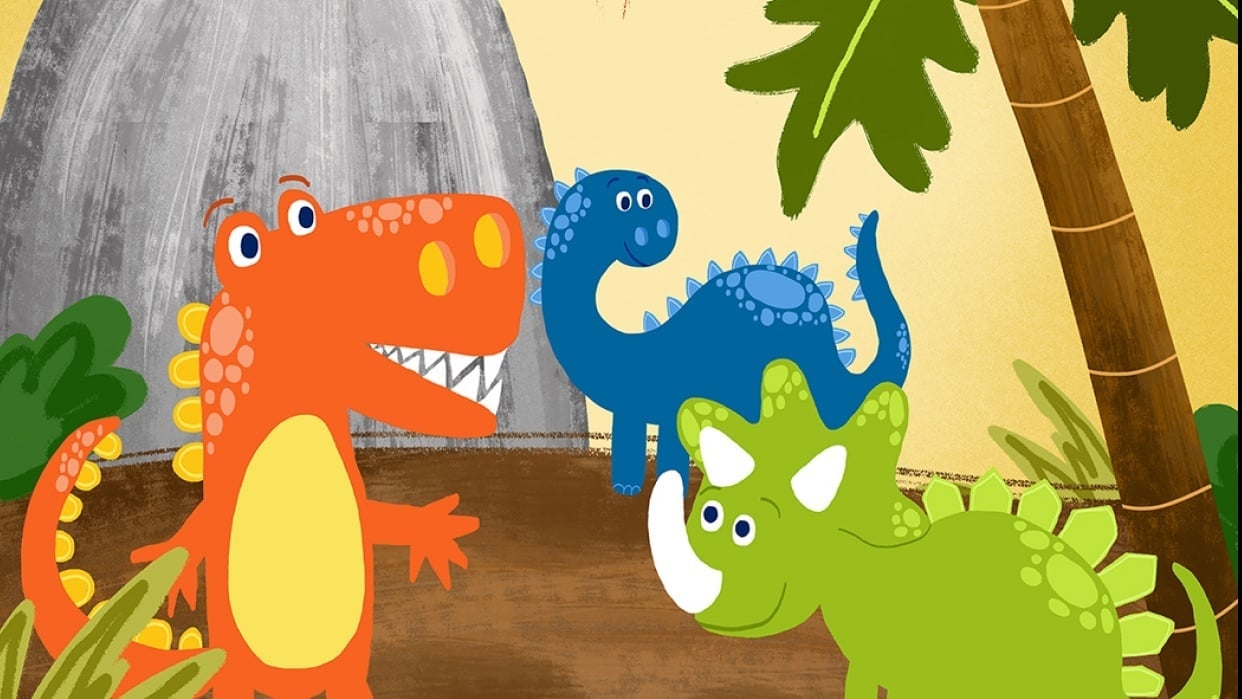 Dinosaur Illustration with Wacom Tablet - student project