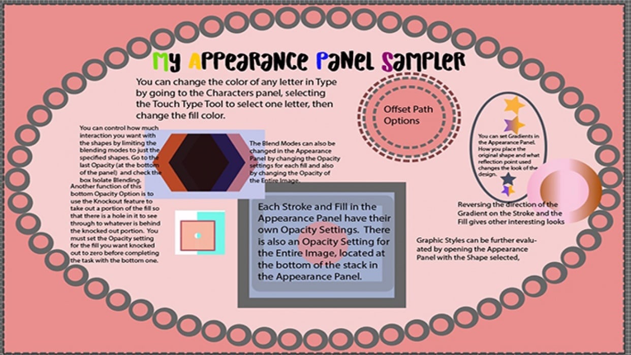 My Appearance Panel Sampler - student project
