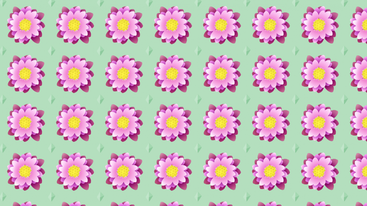 First go at creating a repeating flower pattern! - student project