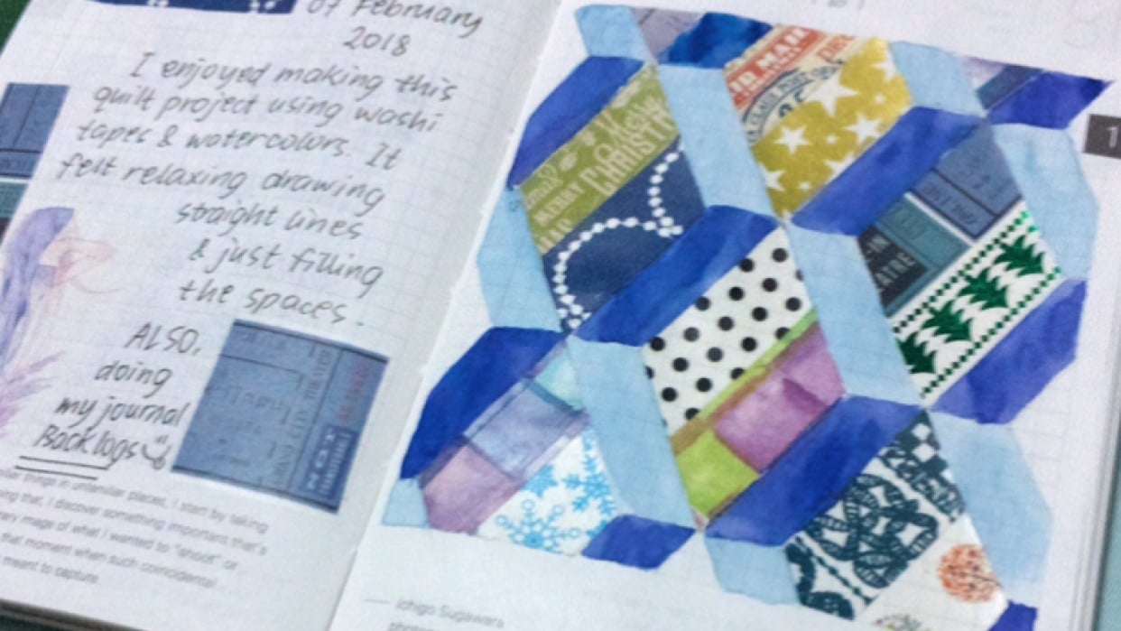 Quilted washi tapes - student project