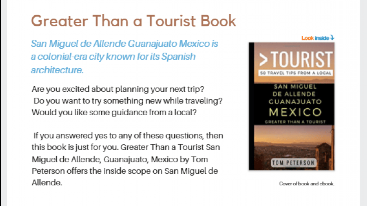 Greater Than a Tourist- 50 Travel Tips from a Local Portfolio - student project