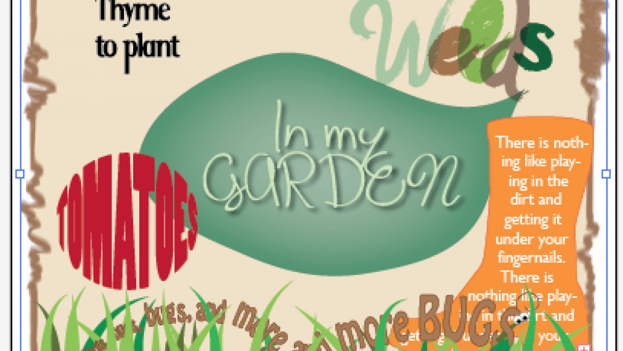 Recoloring Artwork - Thyme to Plant - student project