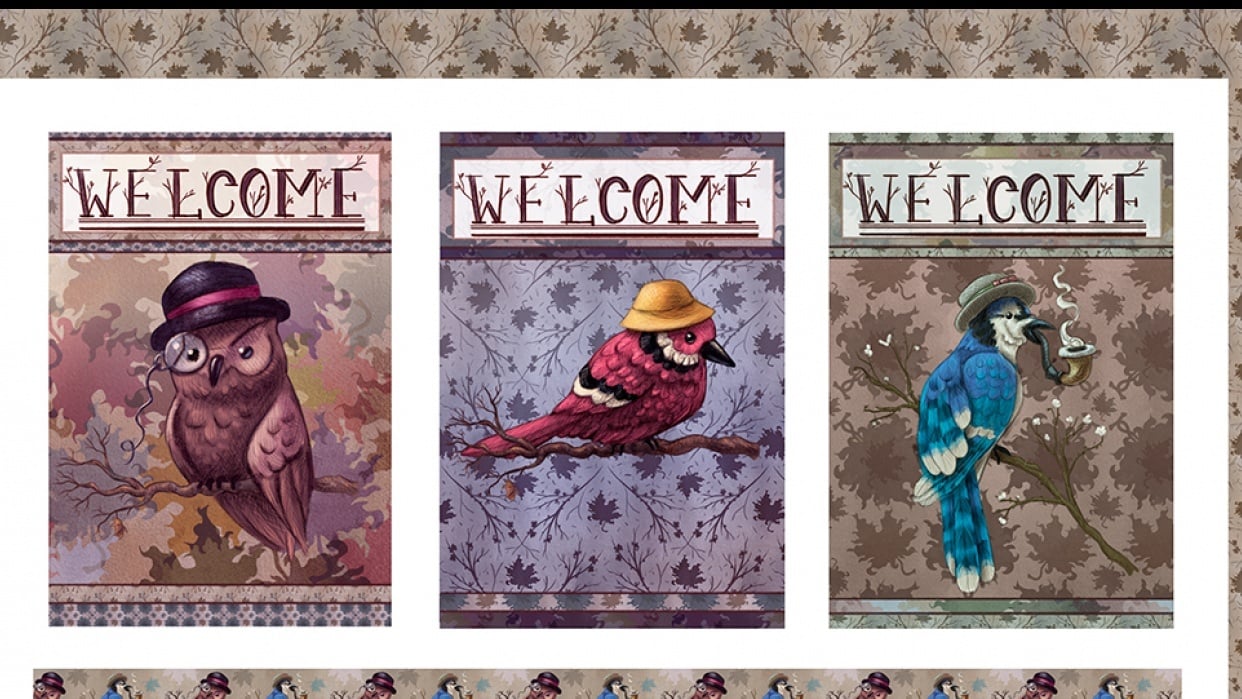 Birds with Hats Fall Collection - student project