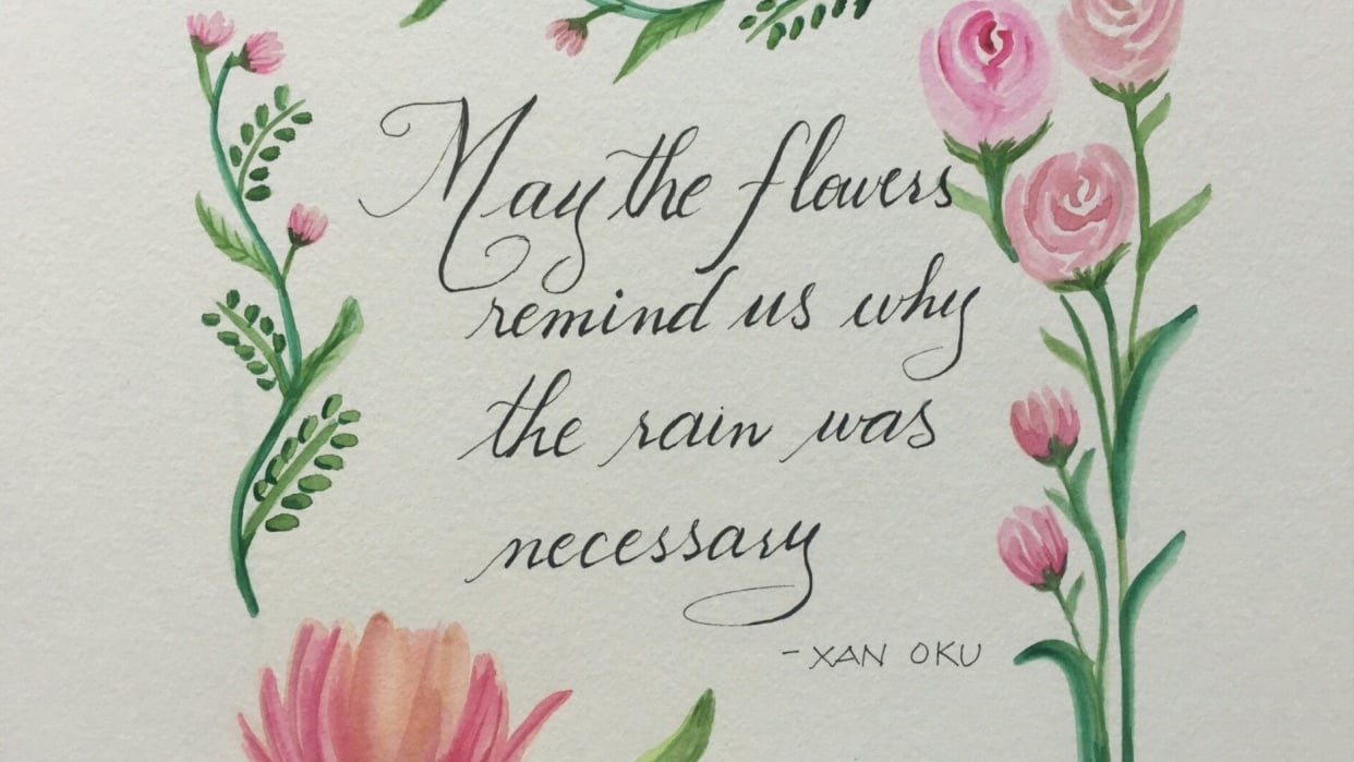 Flowers quote - student project
