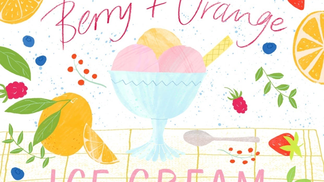 Berry + Orange Ice Cream - student project