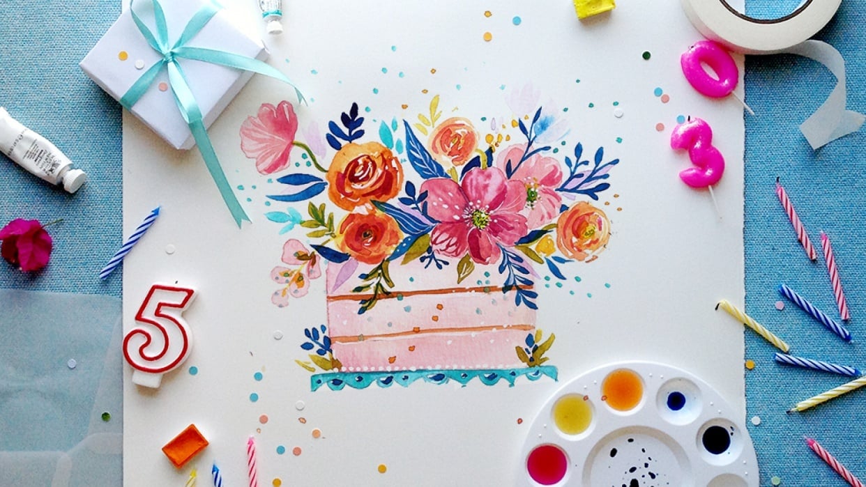 Watercolor Cakes (Sample Project) - student project