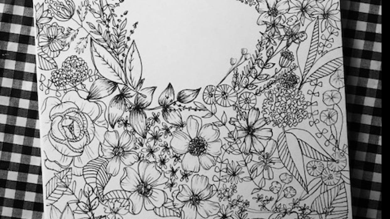Floral Illustration: Composition Meets Negative Space - student project