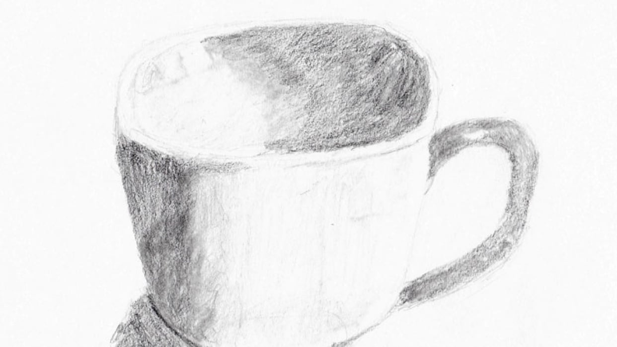 Fun sketching of a cup - student project