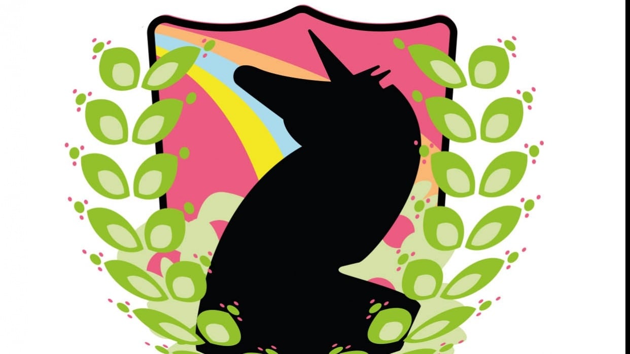 Black unicorn crest Skillshare Student Project