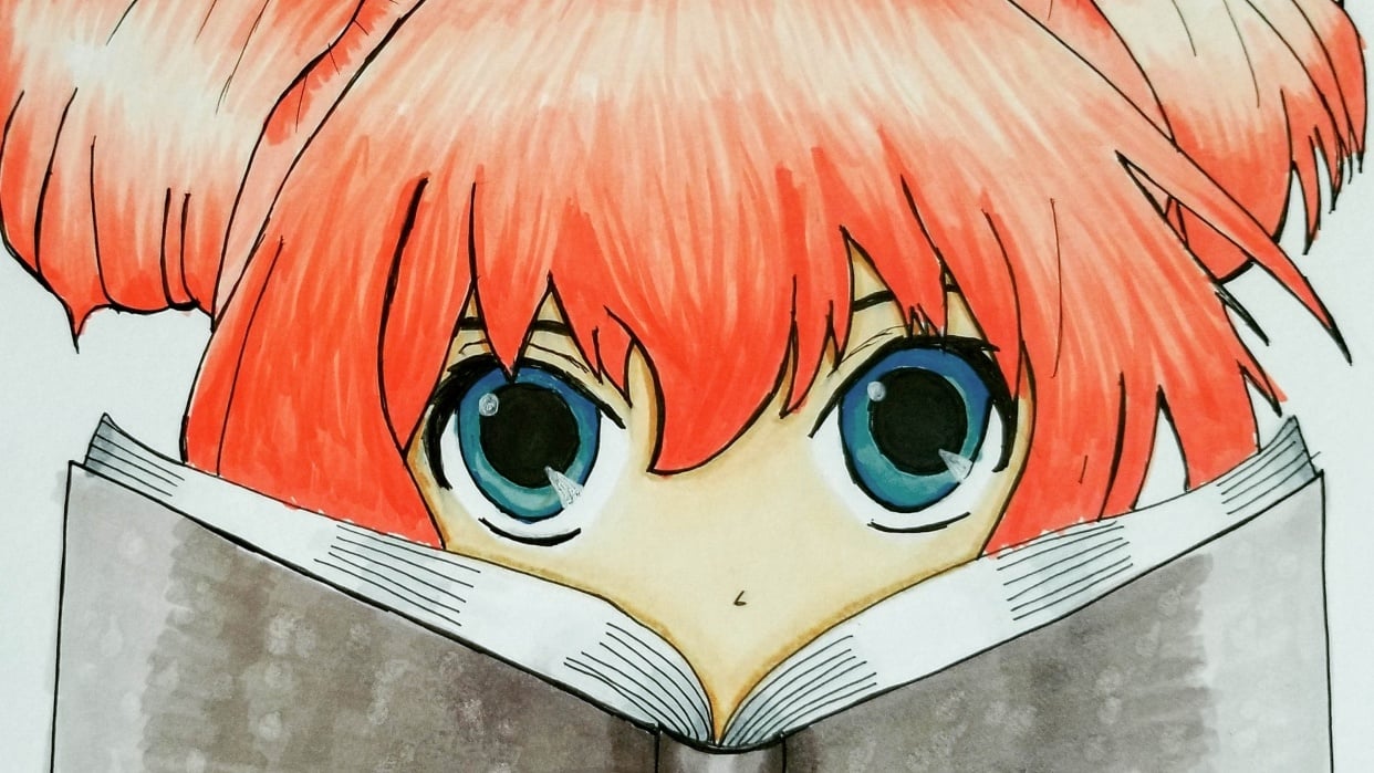Anime Girl Reading a Book - student project