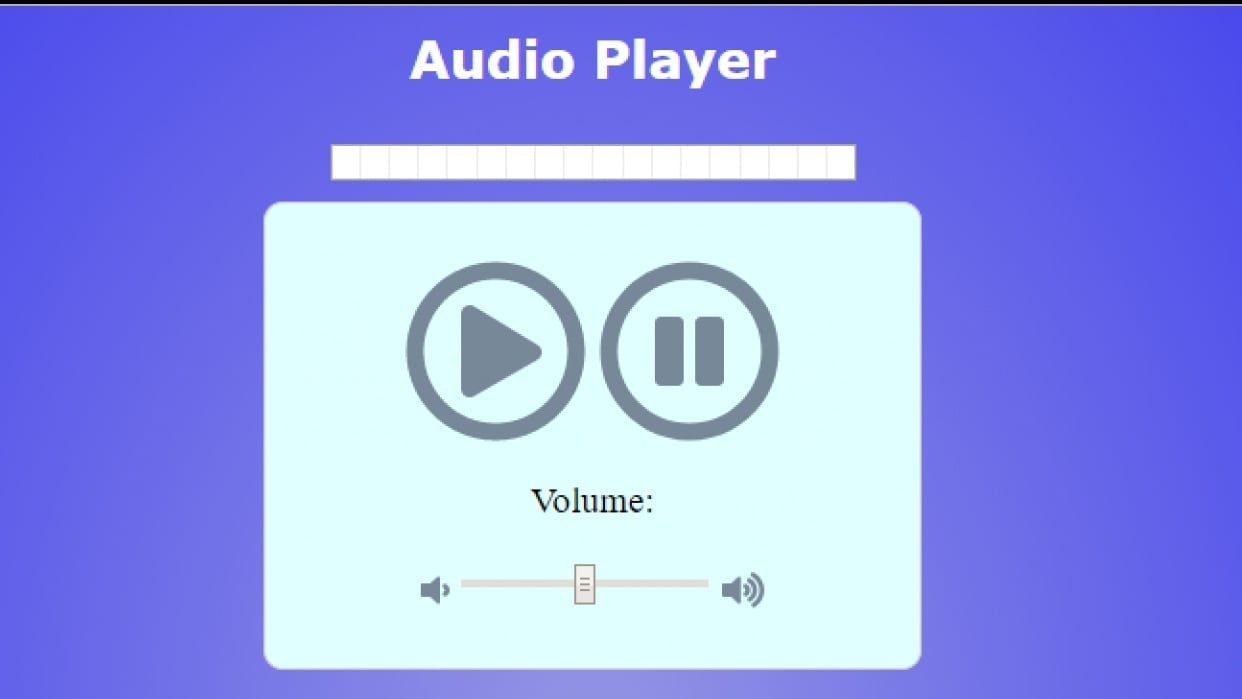 Audio Player App - student project