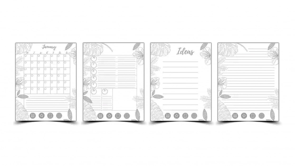 My New Mudcloth Customizable Planner! (free download) - student project