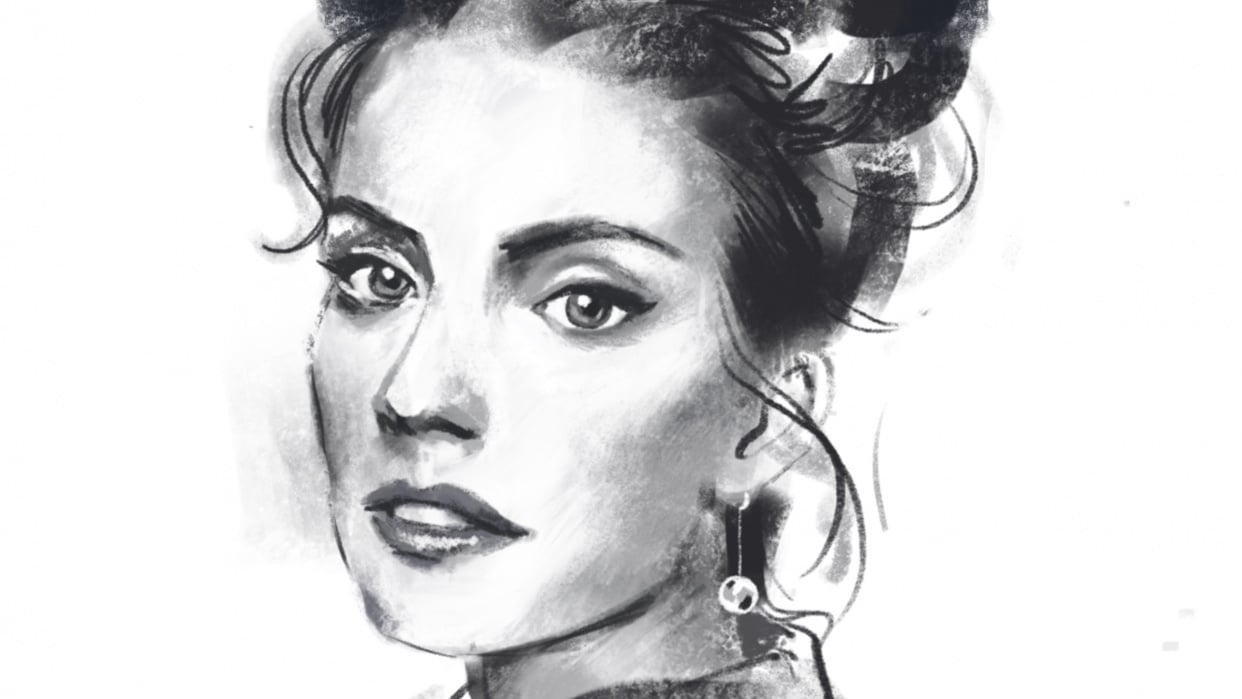 Female portrait study - student project