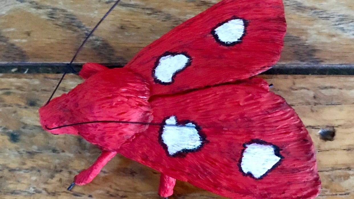 Tiger Moth Brooch - student project