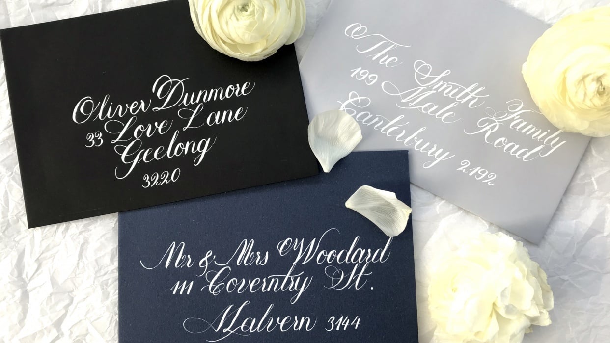 Envelopes Calligraphy Skillshare Student Project