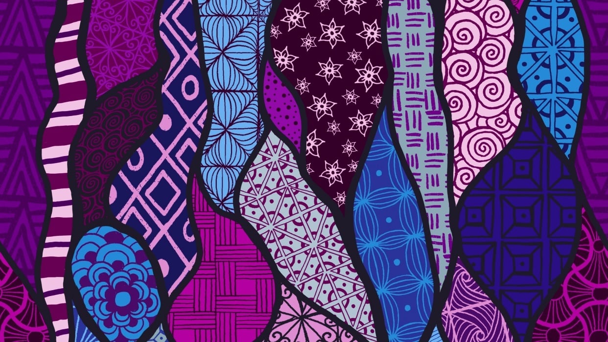Zentangle waves - student project
